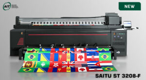 High-performance flag printing machine with wide format capability